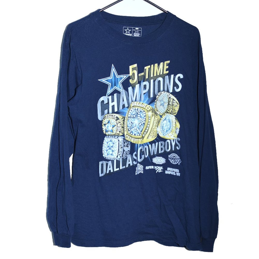 Vintage Dallas Cowboys 5 Time Champions Long Sleeve Large